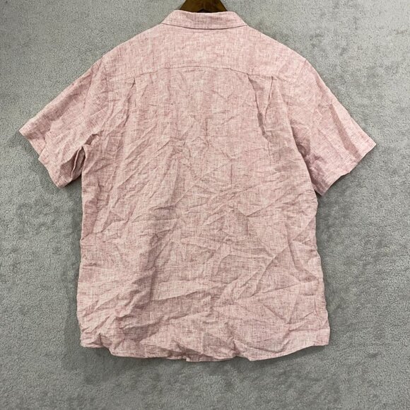 NWOT Weatherproof Vintage Mens XL Linen Blend Short Sleeve Button-Down Shirt - Picture 3 of 6